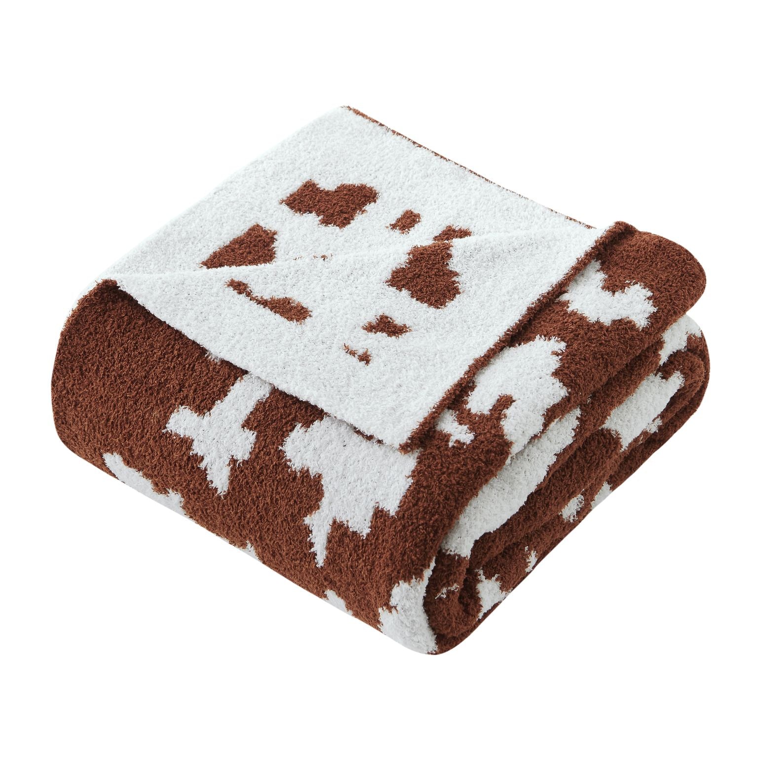 Jacquard Knit Throw Throw Blanket 50 x 60 inches Cow