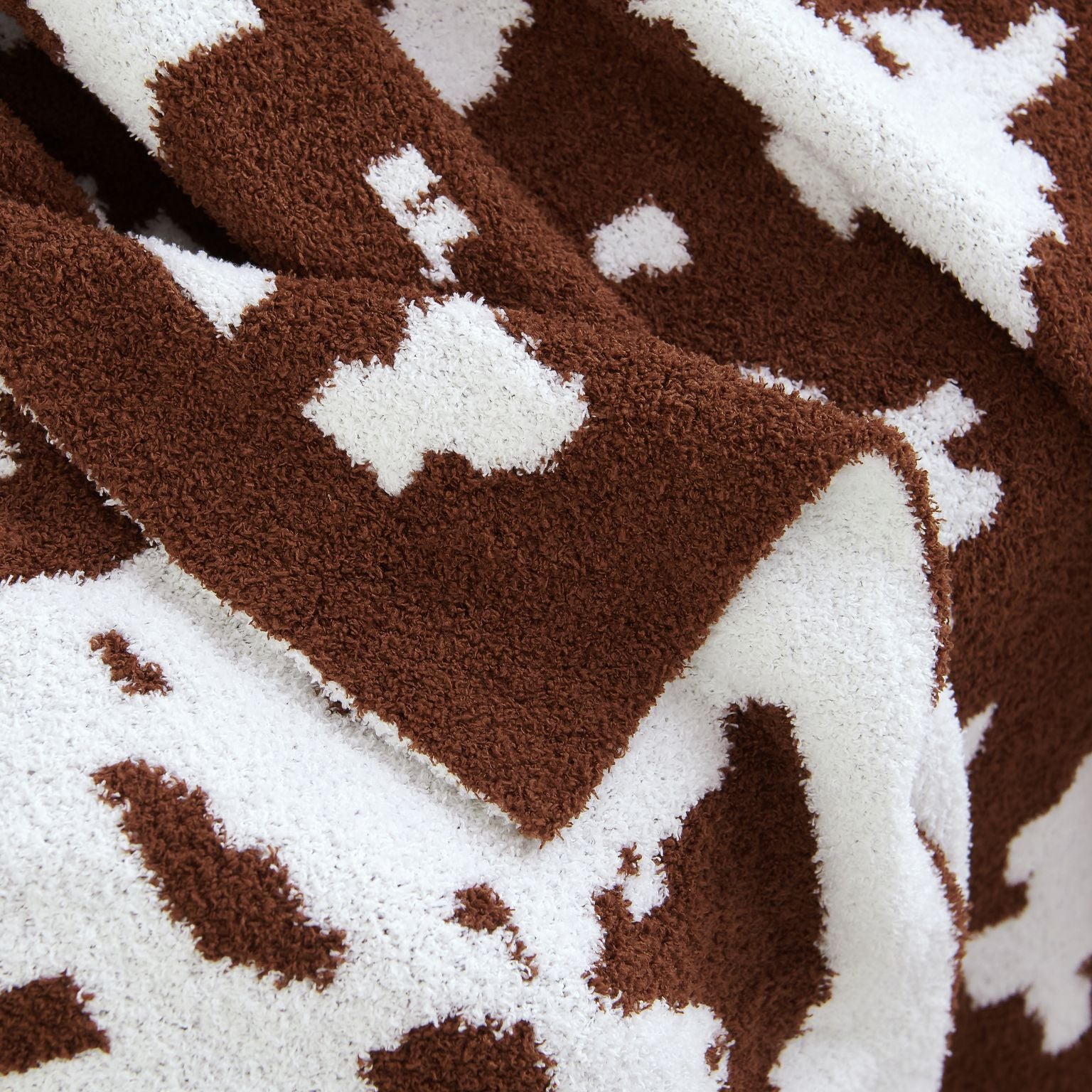 Jacquard Knit Throw Throw Blanket 50 x 60 inches Cow