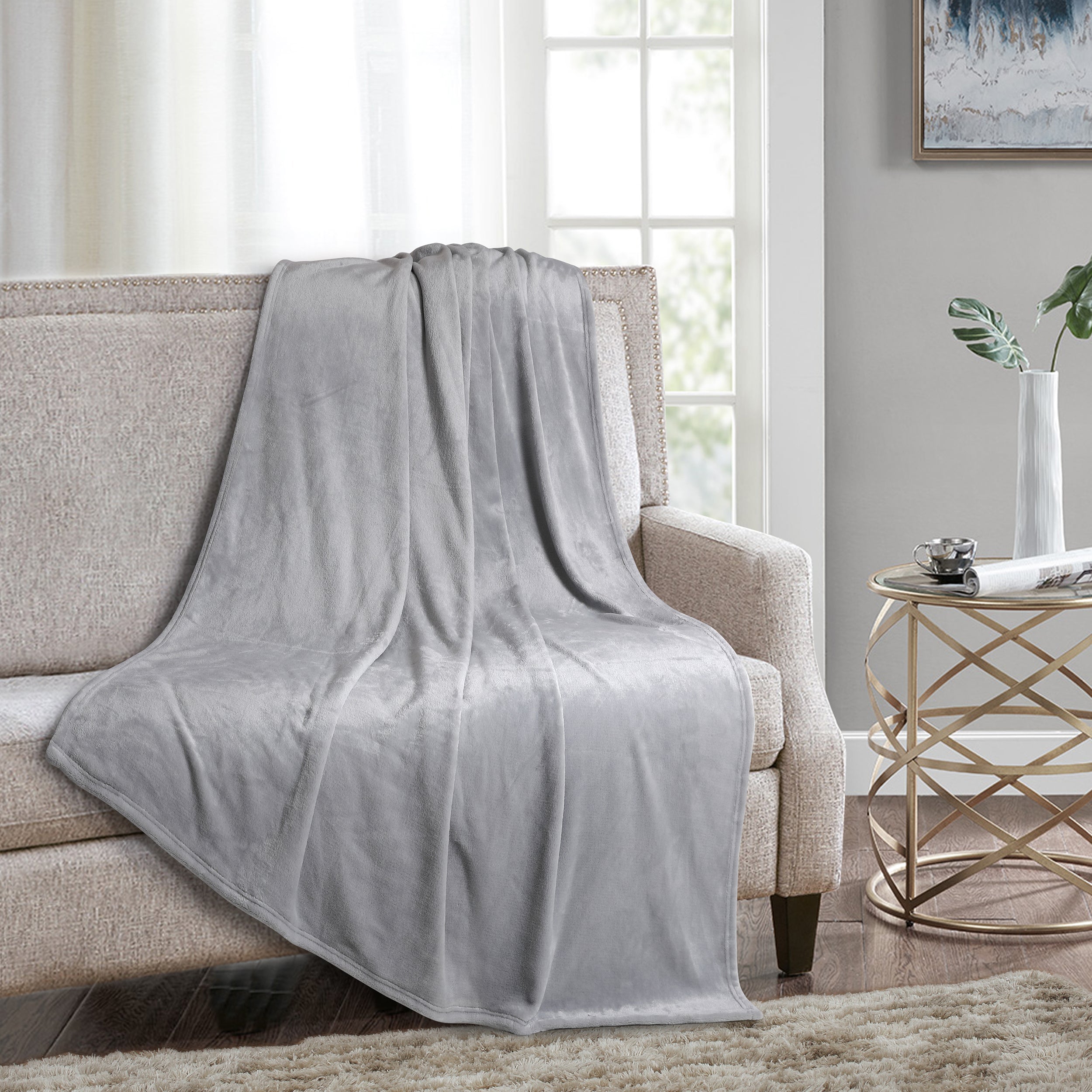Anti-Microbial Solid Oversized Throw