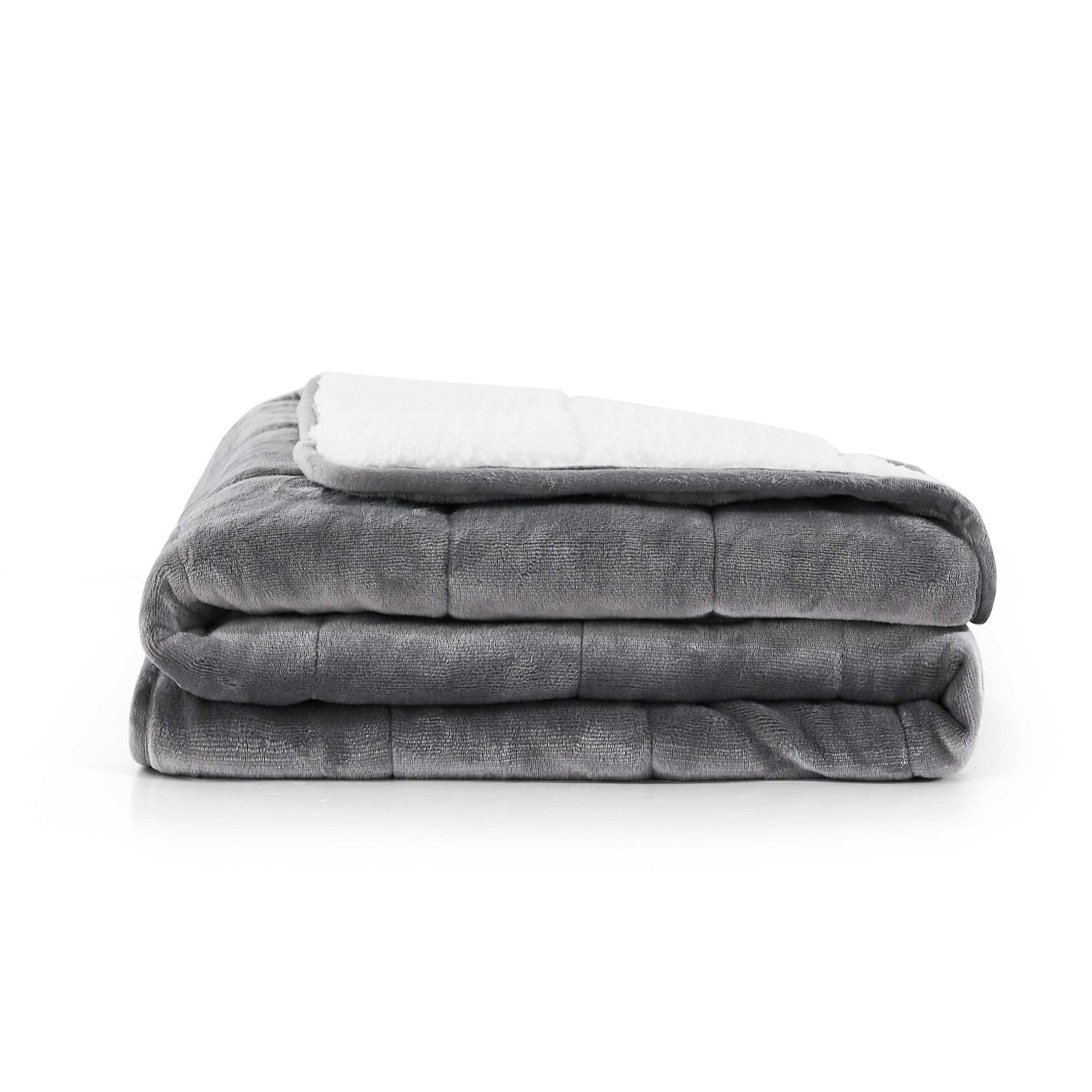 Lush Velvet to Sherpa Reverse Weighted Throw- 10 lb