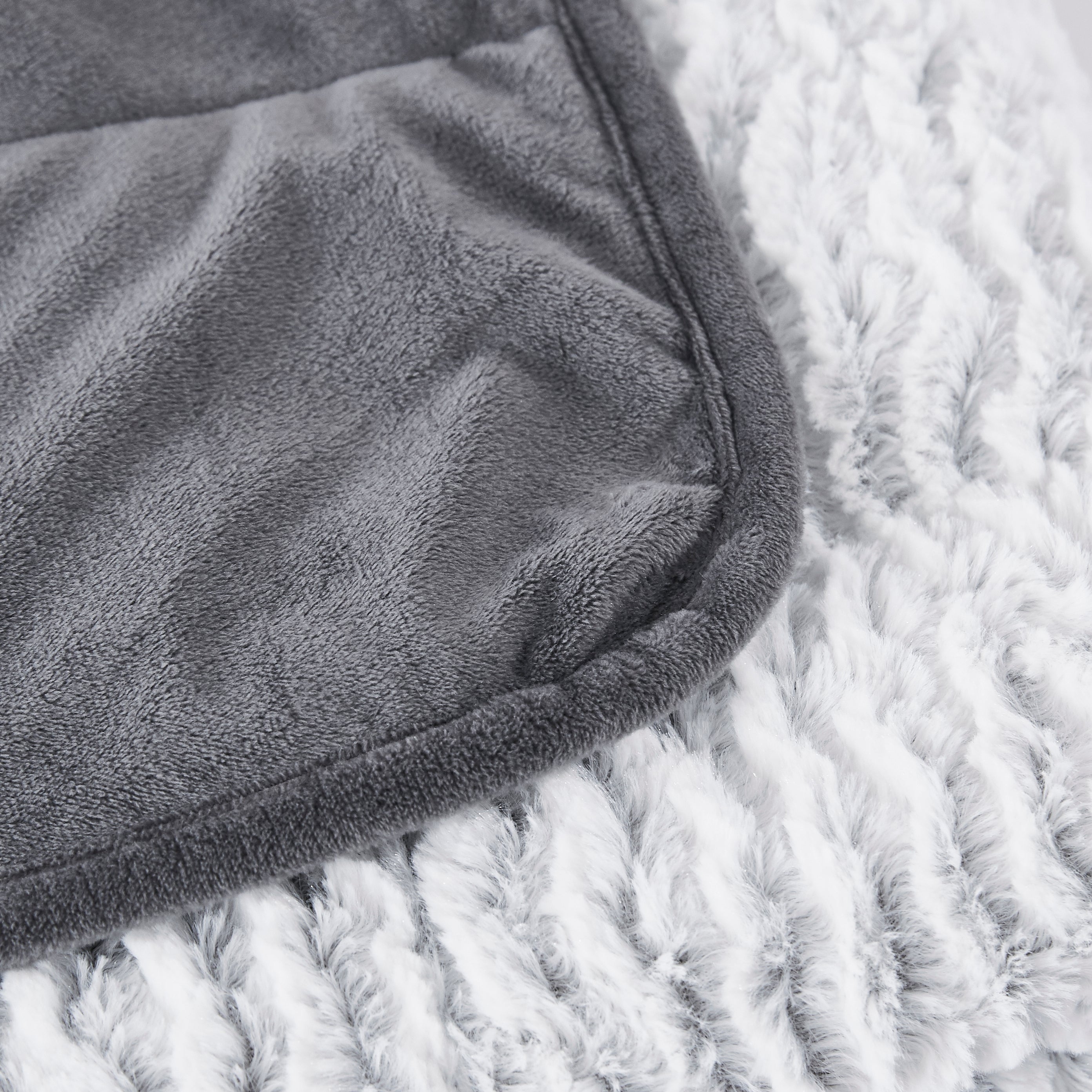 Chic Faux Fur Weighted Throw Blanket- 10, 12 & 15 lb