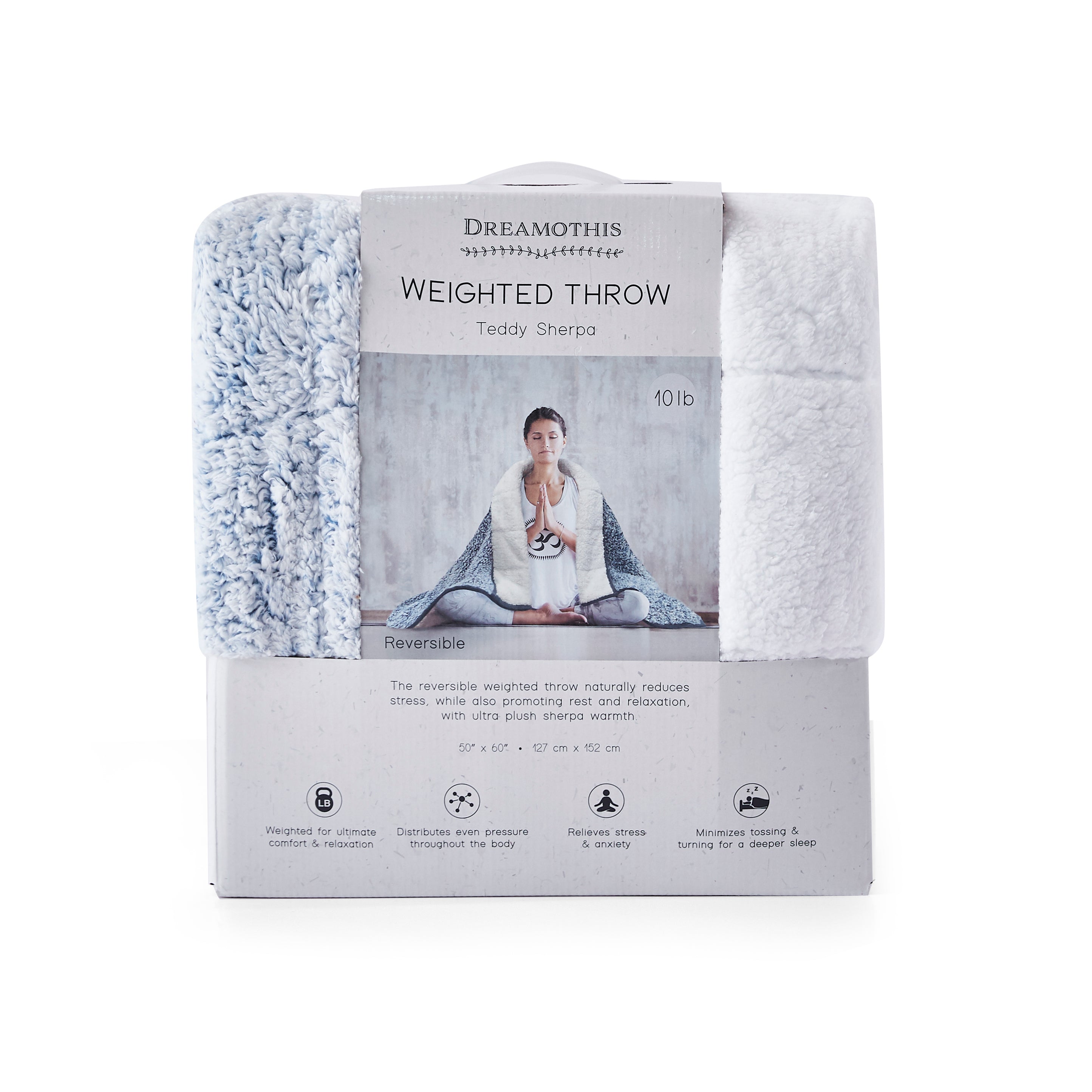 Cozy Teddy Sherpa Reverse Weighted Throw- 10, 12 & 15 lb