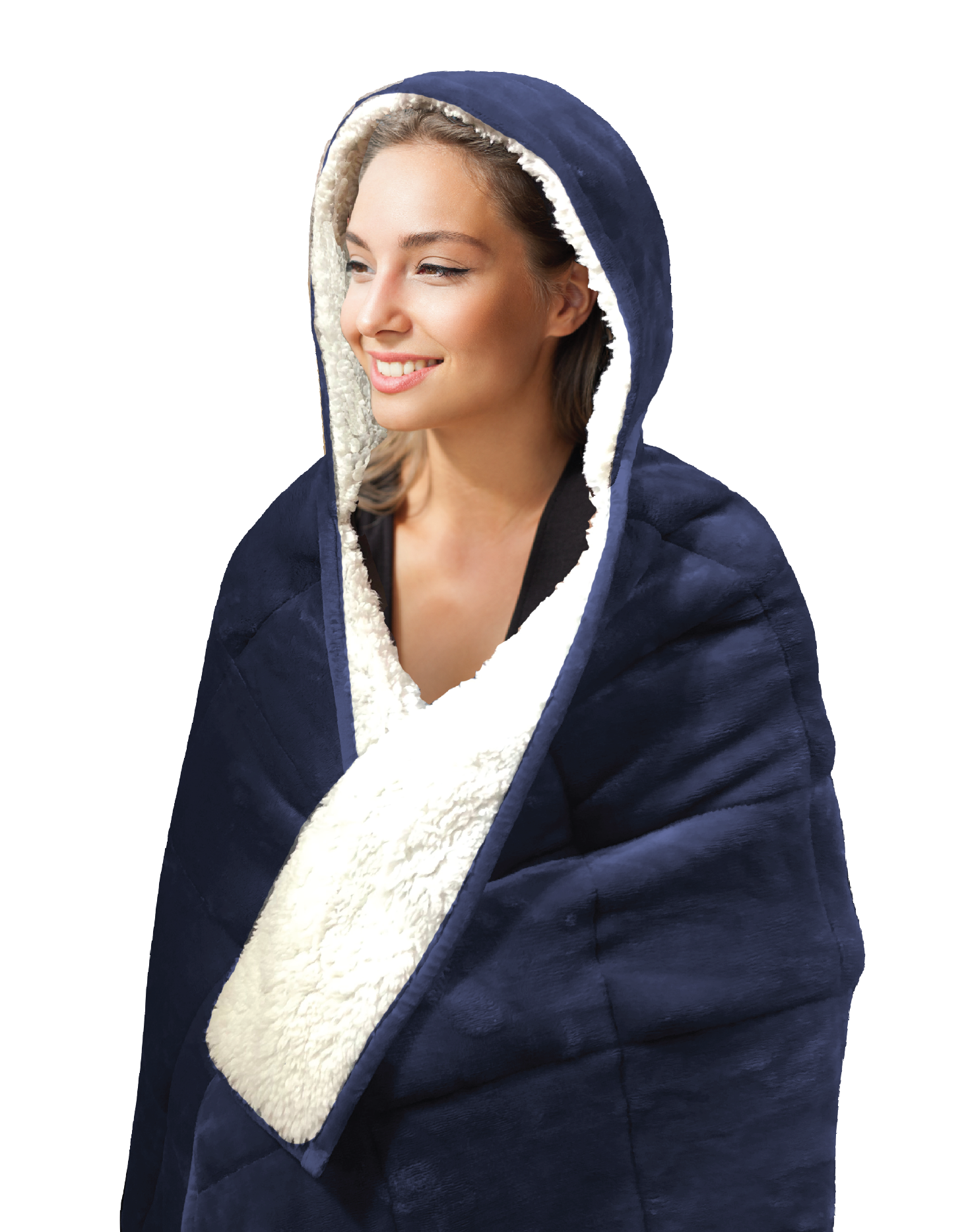 Super Soft Velvet Hooded Weighted Throw 10 lb Dream Theory